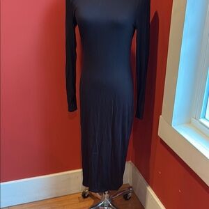 Bar III Blue and Red Long Sleeve Bodycon Dress